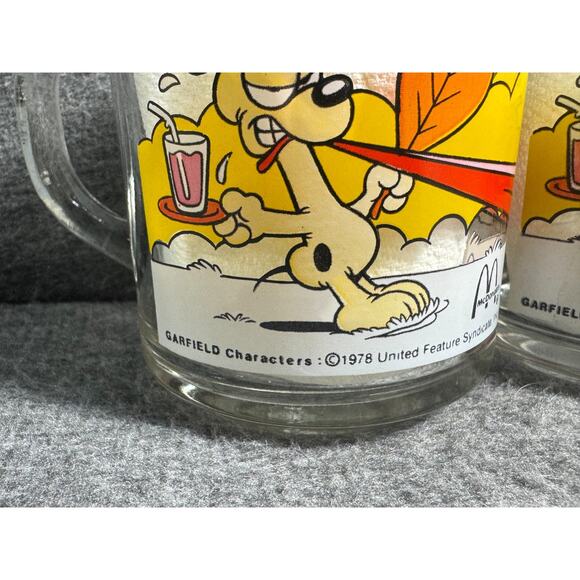 Vintage 1978 Garfield McDonald’s Glass Mug “It’s Not a Pretty Life” Jim Davis-2 - Picture 5 of 7